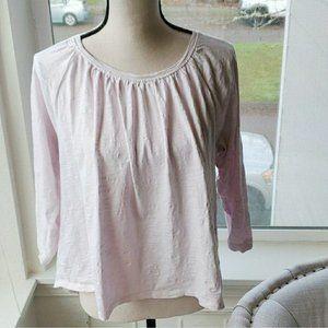 Made well Slub Peasant Top Light Pink S